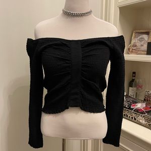 BP Ruched Front Smocked Top